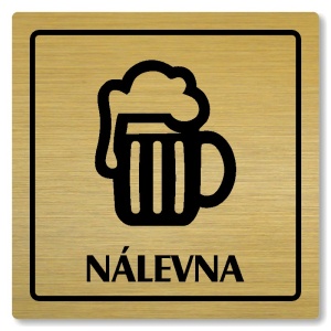 Nálevna, 80x80mm, zlatá, Arizona
